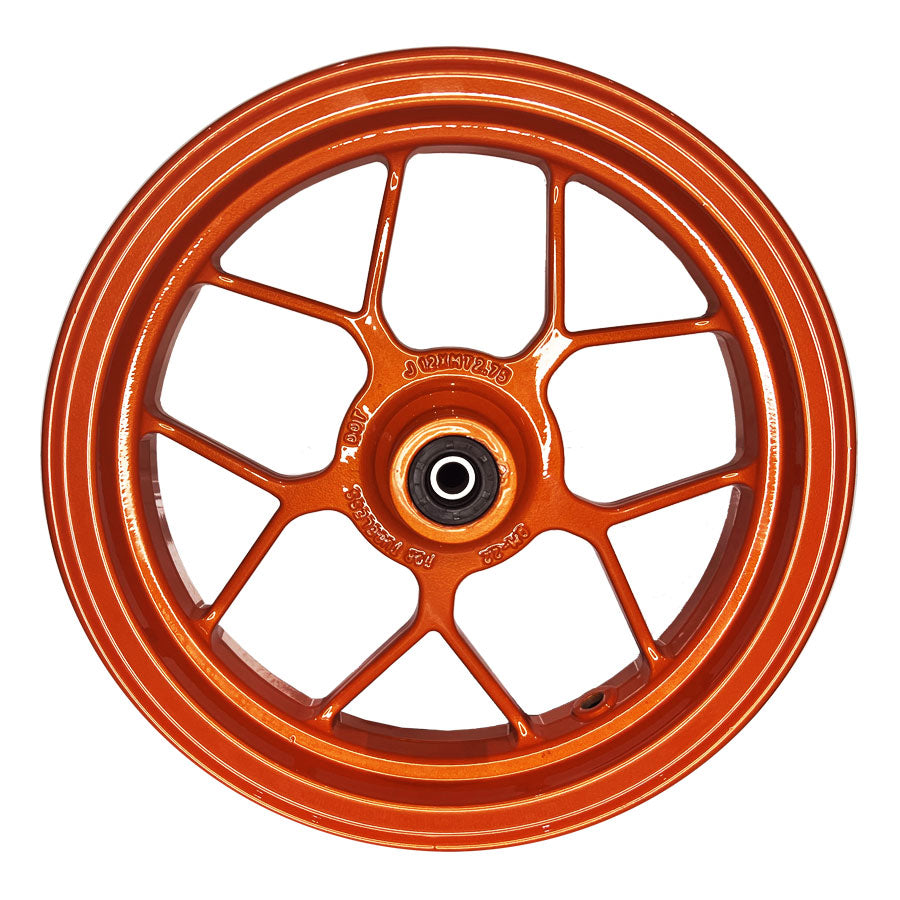 FONZ NKD alloy wheel in Metallic Orange