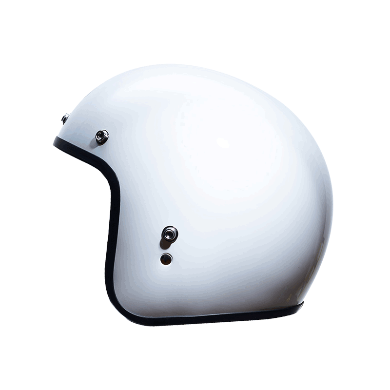 Eldorado open face helmet in Gloss White