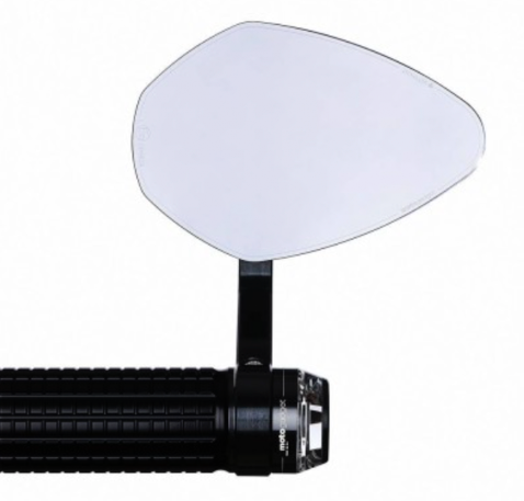 Bar-end rear view mirror for the FONZ NKD electric motorbike