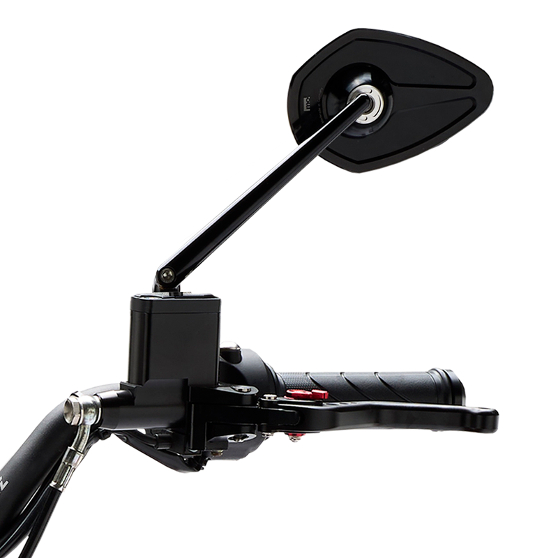 Motogadget glassless rear view mirror on a FONZ NKD handlebar